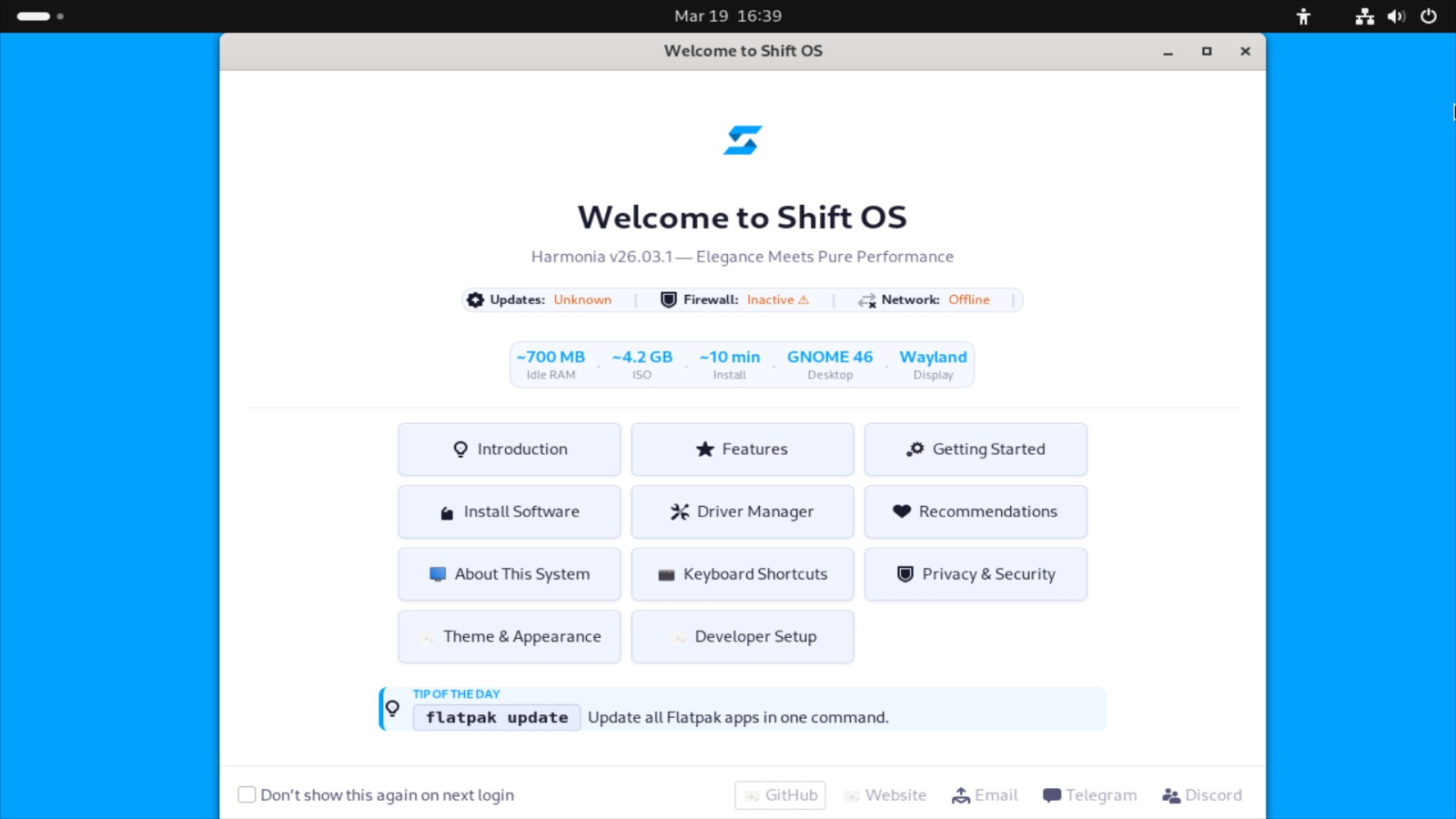 Shift OS Welcome